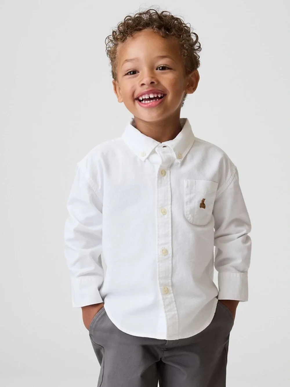 GAP White Button-Down Shirt for Kids